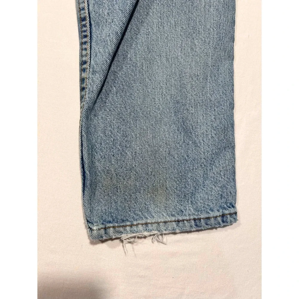 Vintage Levis 545 Loose Fit Jeans 34x32 Light Wash Orange Tab Made in USA Denim